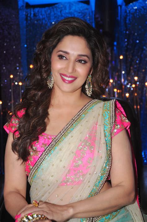 high quality bollywood celebrity pictures madhuri dixit looks ravishing in saree at film