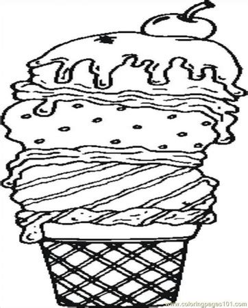 ice cream sundae coloring page clipart image coloring home