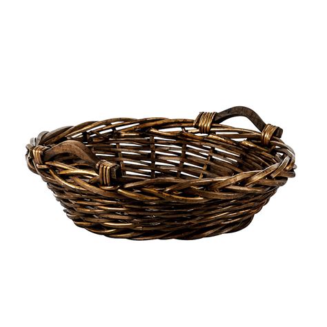 medium  basket  wood handles american party rentals