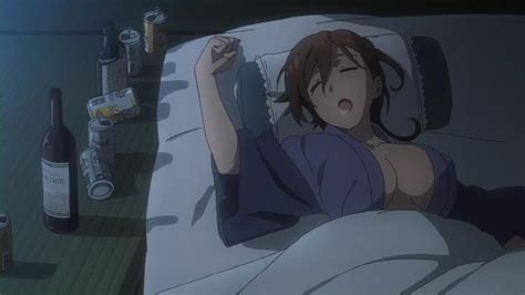 image shino kuribayashi drunk at the hotsprings anime episode 9 png