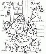 Nativity Drawing Line Scene Manger Getdrawings Printable Coloring Pages sketch template