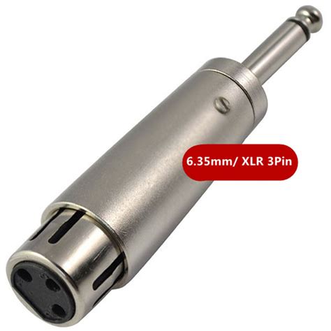 pin xlr female   mm  pole stereo mono jack male plug audio adapter ebay