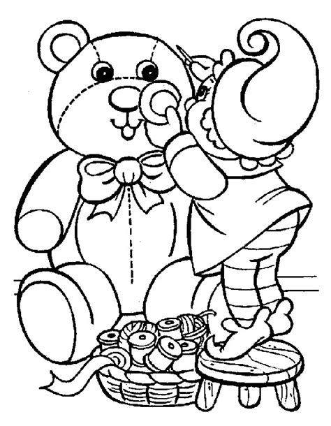 christmas bear coloring pages coloringpagescom