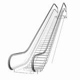 Escalator 3d Walkway Model Models Components Architecture Building sketch template