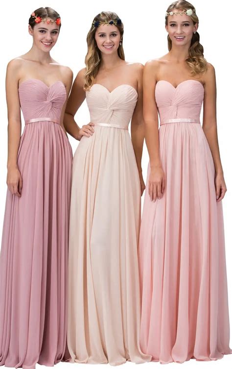 nuevos vestidos de dama de honor baratos real fotos por encargo vestido formal stock pink