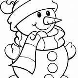 Coloring Snowman Christmas Pages Printable Drawing Color Print Cp Getdrawings sketch template