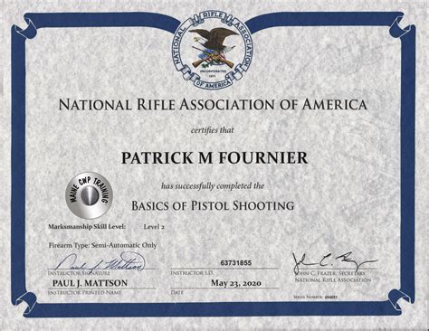 nra certified basic pistol shooting blended  training maine