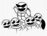 Squirtle Squad sketch template