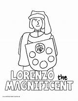 Coloring Lorenzo Magnificent History Medici Pages Choose Board sketch template