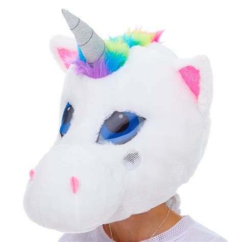 giant unicorn head mask white claires