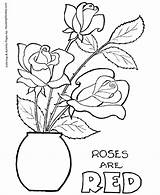 Coloring Pages Flowers Valentine Roses Red Flower Valentines Rose Violets Blue Color Adults Print Holiday Kids Printable Sheets Book Parents sketch template