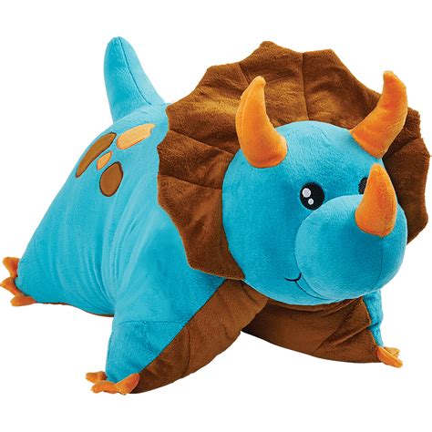 pillow pets  blue dinosaur pillow stuffed animal plush toy pet