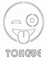 Tongue Coloring sketch template
