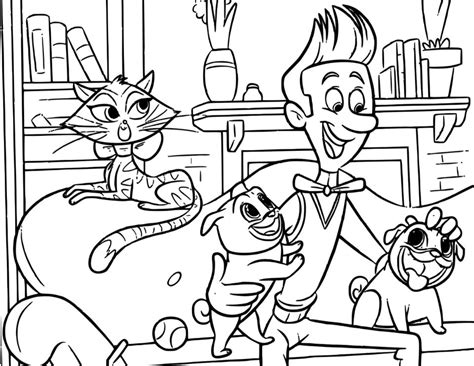 puppy dog pals coloring pages kio