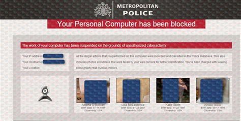 metropolitan police your personal computer has been blocked virus yoosecurity removal guides