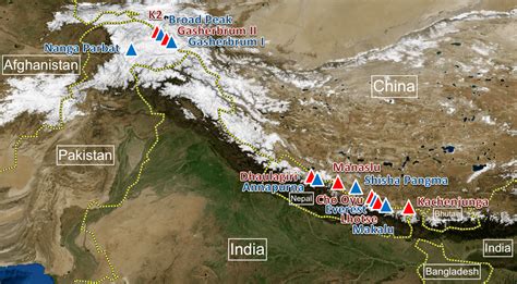 worlds  highest mountain peaks   meters infoplease