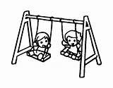 Swing Coloring Seesaw Pages Color Coloringcrew Colorear Dibujo Printable Getcolorings sketch template