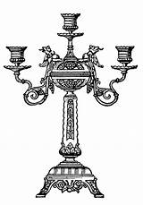 Candelabra Clip Vintage Clipart Domain Public Cliparts Ornate Graphics Fairy Library Enlarge Click Clipground Thegraphicsfairy sketch template