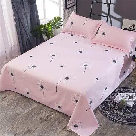 1 piece solid color waterproof bed sheet queen king size flat sheet