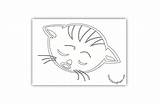 Coloring Kitten Singing Cat Pages sketch template