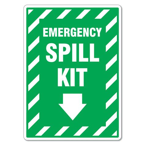 emergency spill kit location sign  signmaker