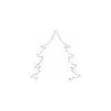 Outline Coloring Tree Christmas Pages sketch template