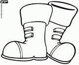 Santa Boots Claus Coloring Pages Clothes Rain Winter Christmas Templates Color Boot Printable Printables sketch template
