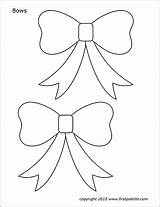 Bows Coloring Pages Printable Templates Bow Christmas Template Color Worksheet Kids Patterns Valentine Print Applique Stencils Firstpalette Choose Board sketch template