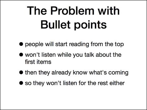 problem  bullet points        mobile