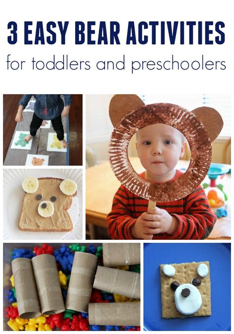 easy bear themed activities  toddlers  preschoolers