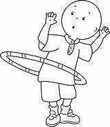 Caillou Hula Hoop Coloring Pages Printable Categories Template sketch template