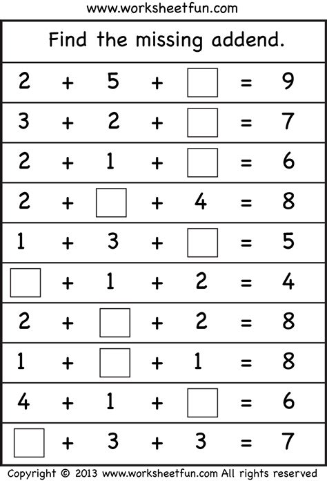 lots  math worksheets  print  school math pinterest