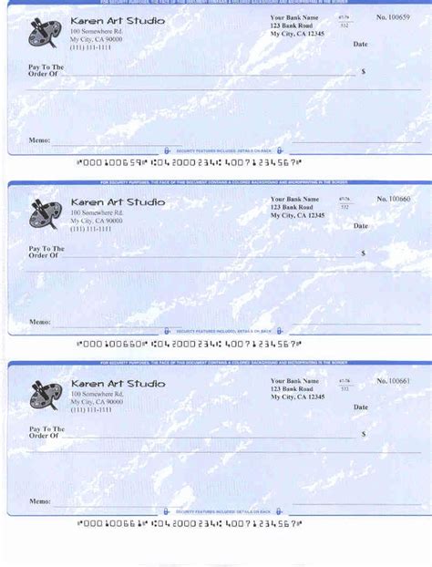 fillable  blank check template  intended  blank business
