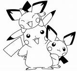 Pichu Coloring Pokemon Pages Color Getcolorings Playful Printable Cute Print sketch template