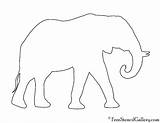 Elephant Stencil Silhouette African Freestencilgallery sketch template