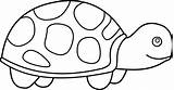 Turtle Coloring Cute Clip Line Sweetclipart sketch template