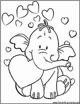Valentine Coloring Heffalump Pages Color Disney Kids Valentines Sheets Fun Cute sketch template
