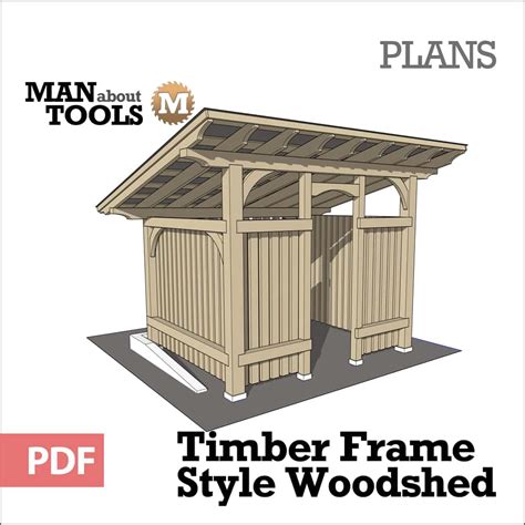 timber frame woodshed digital plan