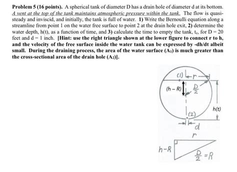 solved problem   points  spherical tank  diameter  cheggcom