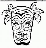 Coloring Pages Tiki Hawaiian Luau Drawing Hawaii Mask Printable Print Flower Printables Theme Colouring Head Color Kids Flowers Crafts Masks sketch template