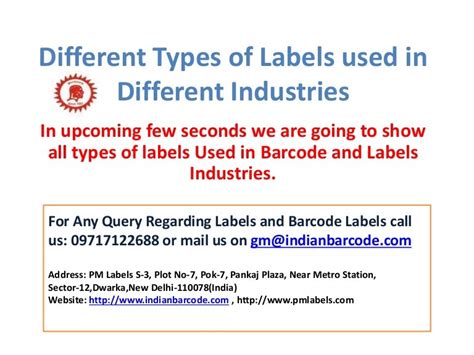 types  labels   label industries