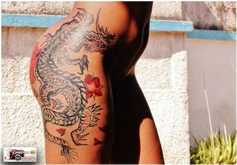 Pin By Alanna Valentine On Tattoos Hip Thigh Tattoos Dragon Thigh