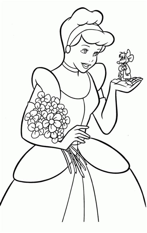 kids coloring pages cinderella coloring home