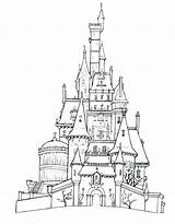 Castle Disney Coloring Pages Princess Getcolorings sketch template