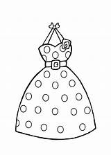 Coloring Pages Dress Printable Girls Fashion Clothing Colouring Polka Dresses Dot Print Book Clothes Clipart Stores Dots Sheets Books Clip sketch template