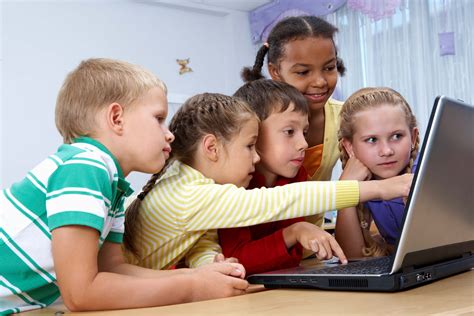 photo kids  laptops activity child human