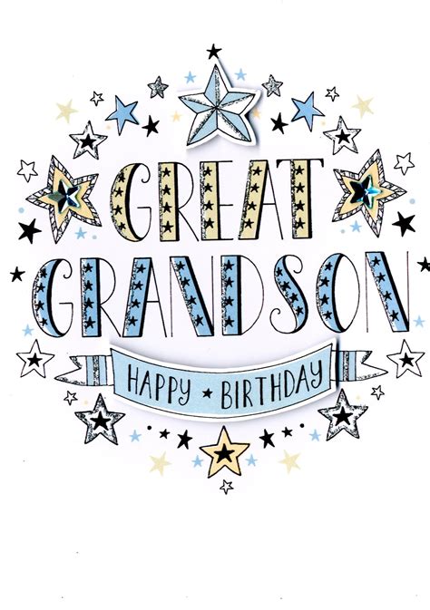 great grandson birthday greeting card  nature    cards