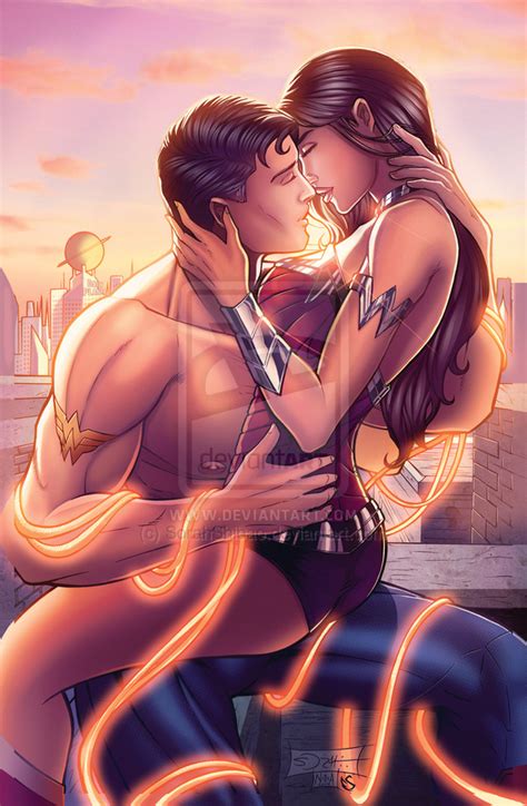 Power Couple Kiss Superman And Wonder Woman Hentai