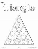 Triangle Shapes Dot Printables Do Coloring Worksheets Pages Worksheet Shape Printable Preschool Triangles Tracing Painting Dots Dauber Bingo Cutting Kids sketch template