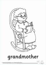 Coloring Grandma Grandmother Pages Colouring Grandfather Grandparents Color Happy Chair Nana Birthday Rocking Abuela Drawing Grandpa Mother Printable Activityvillage Worlds sketch template